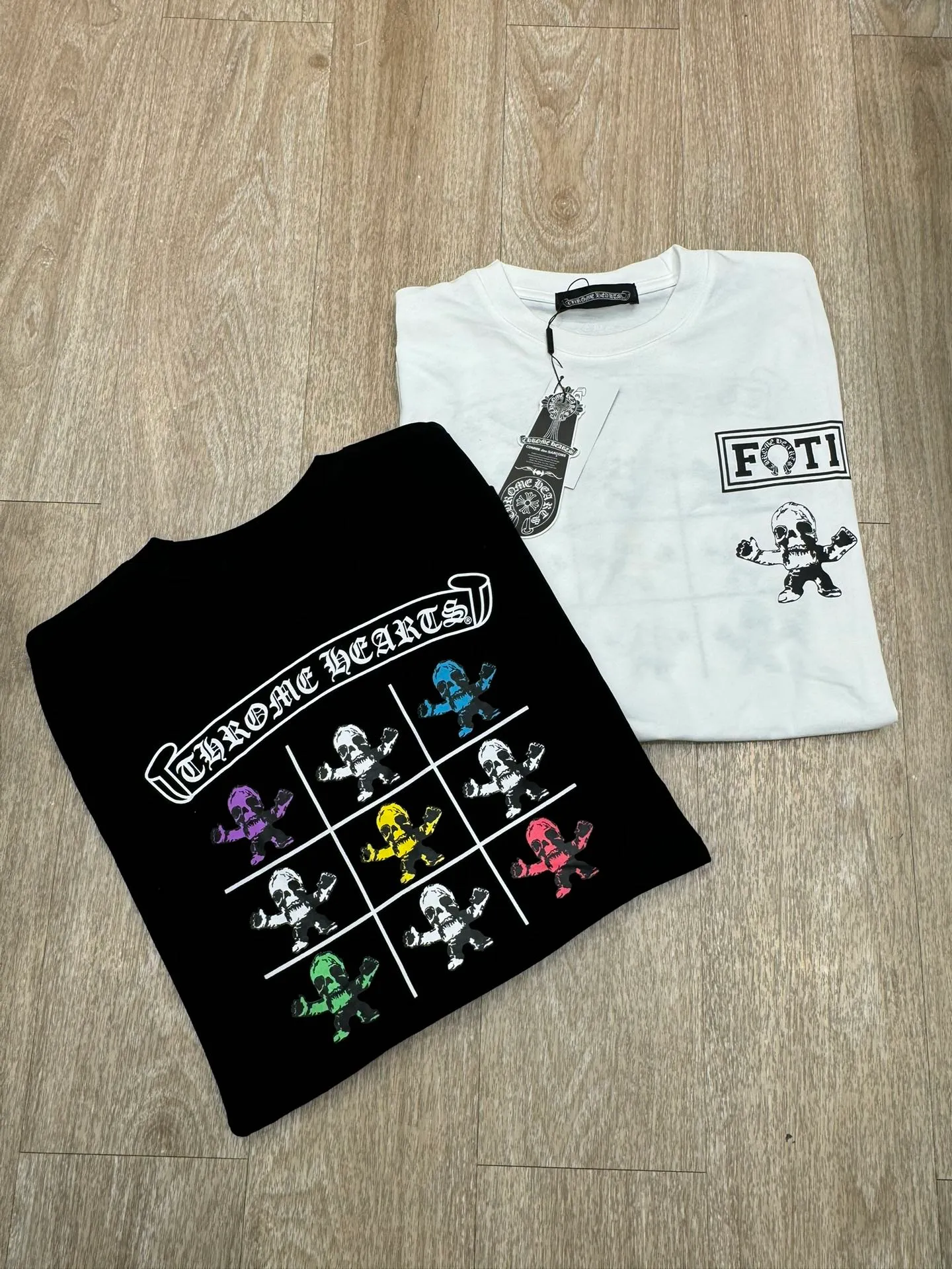 P198 M284#ChromeHeart•🇺🇸25ss new Sanskrit skull print long-sleeved top ✅✅✅Ready stock Focus on quality and compare at will Size: S M L Color: Black White